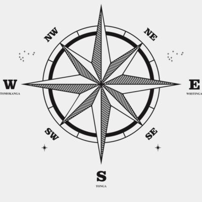 Wakatere Compass Black 25 x 30cm Thumbnail