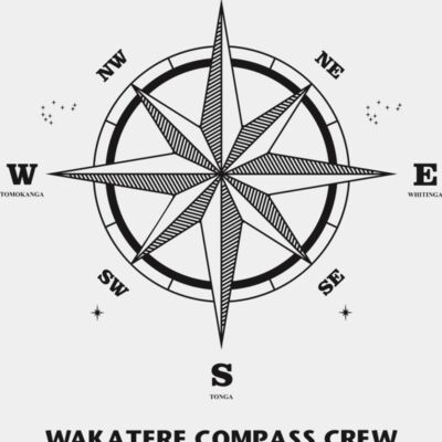 Wakatere Compass Crew Black 25 x 30cm Thumbnail
